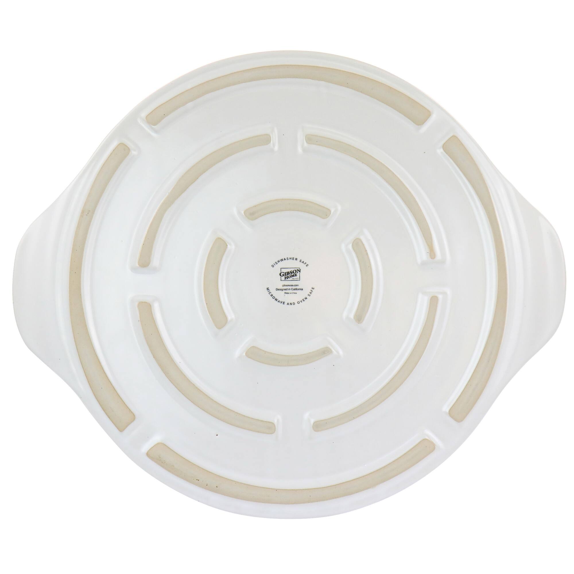 Gibson Home White Forno Flame Proof Ceramic Pizza Stone